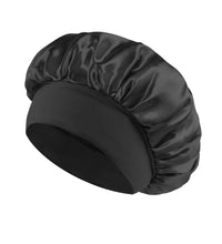 1pcs Soft Silk Satin Lined Bonnet Large Satin Hair Bonnet Household Sleep Shower Cap Hair Wrap Cover for Long Hair Salon Tool - BlissFully