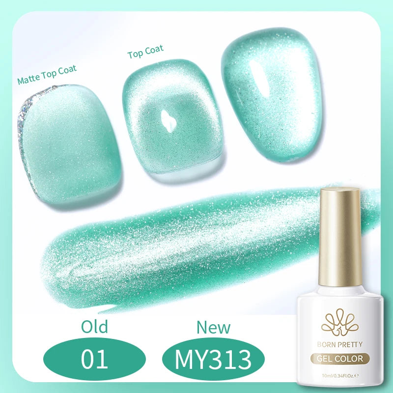 BORN PRETTY 10ml Dark Red Cat Magnetic Gel Nail Polish for Winter Nails DIY Jelly Glass Silver-Light Varnis Semi Permanent