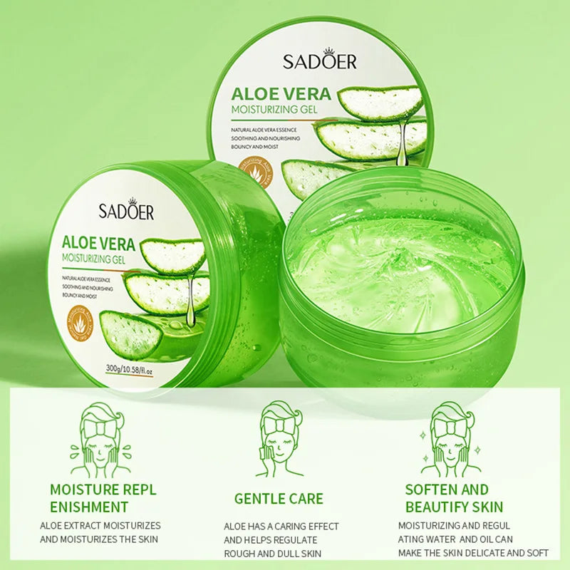 300g SADOER Aloe Vera Gel Creams Moisturizing Brightening Nourishing Firming Hydrating Face Cream Facial Skin Care Products
