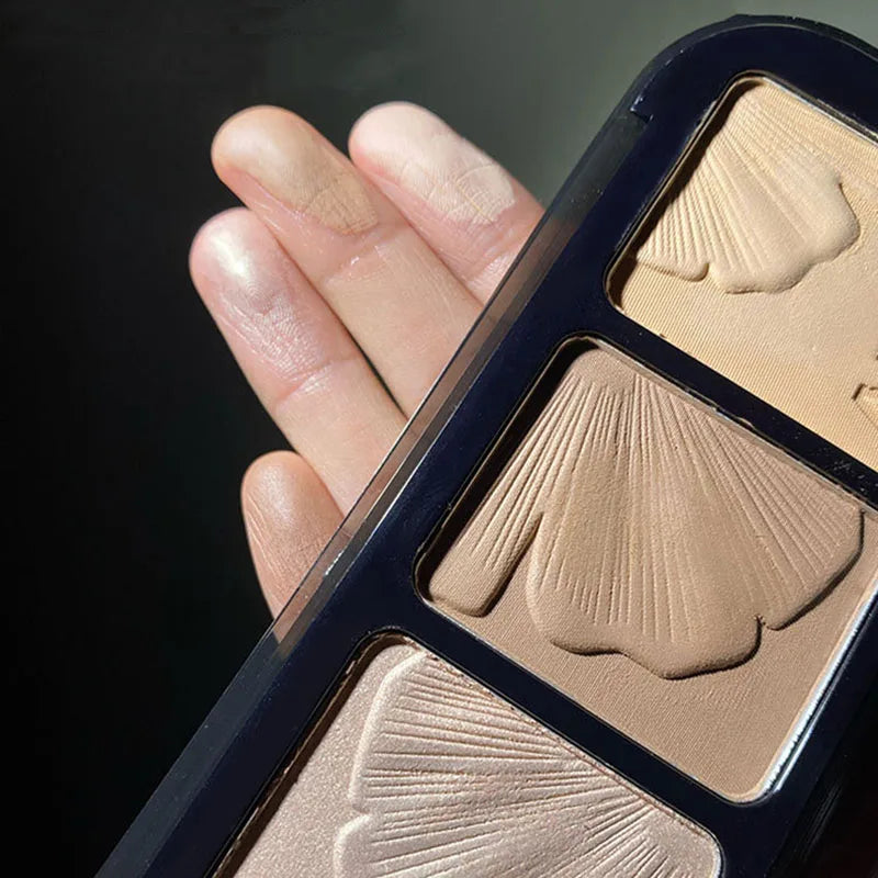4 Color Contouring Highlighter Shading Palette Natural Nose Shadow Aegyosal Face Three-dimensional Matte Brighten Bronzer Makeup
