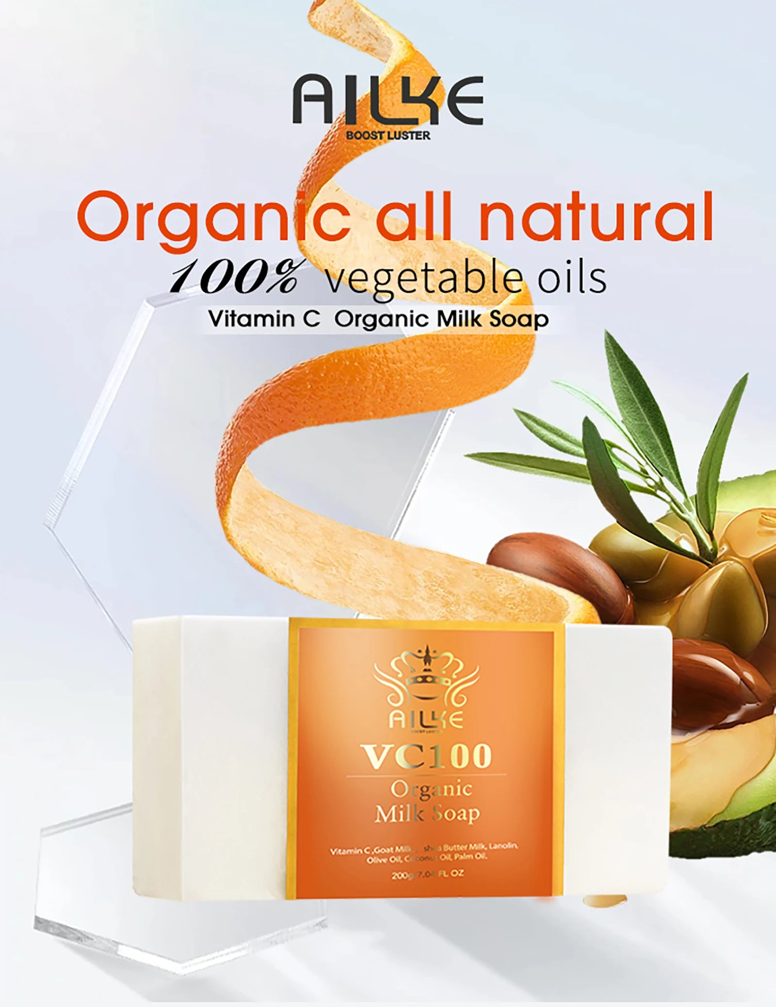 AILKE Vitamin C Whitening Kit For Women, Even Skin Tone, Clean Skin, Moisturizing, Anti Wrinkles, Skin Glowing Beauty Set