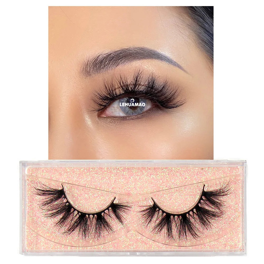 LEHUAMAO Eyelashes 3D Mink Lashes natural handmade volume soft lashes long eyelash extension real mink eyelash for makeup D103