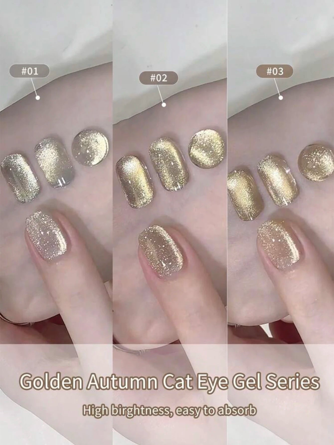 1-21pcs WS Japanese style Sparkling White Gel Nail Polish Fine Sparkling Pink Glitter Cat Eye Nail Gel Nail Art Home DIY