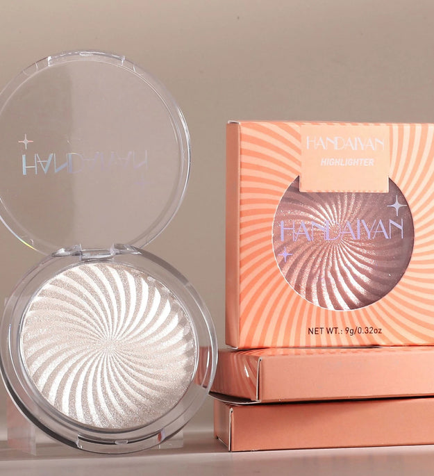 Diamond Highlighter Pearly Powder Palette Glitter Fine Shimmer High Gloss 3D Natural Face Contour Waterproof Long Lasting Makeup