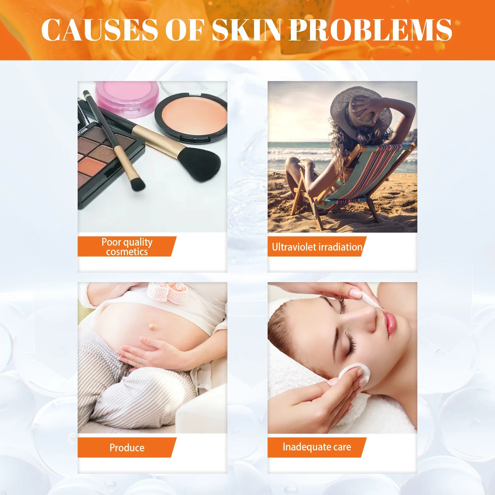 Freckle Whitening Face Cream Papaya Day Night Sun Spots Corrector Fade Pigment Brighten Skin Tone Blemish Bleaching Nourishing - BlissFully