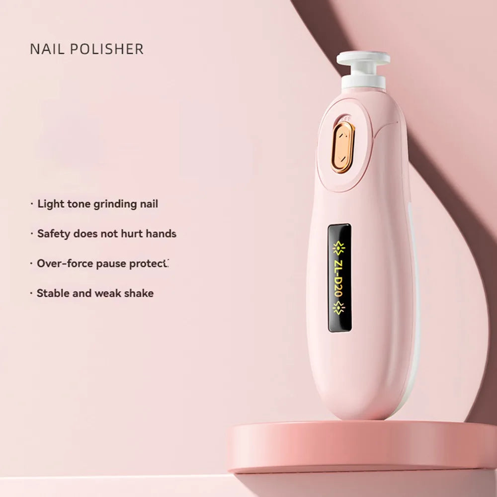 Convenient Electric Baby Nail Trimmer Safety 6 Grinding Heads Baby Nail Grinder Child's Silent Newborn Nail Clippers Gift
