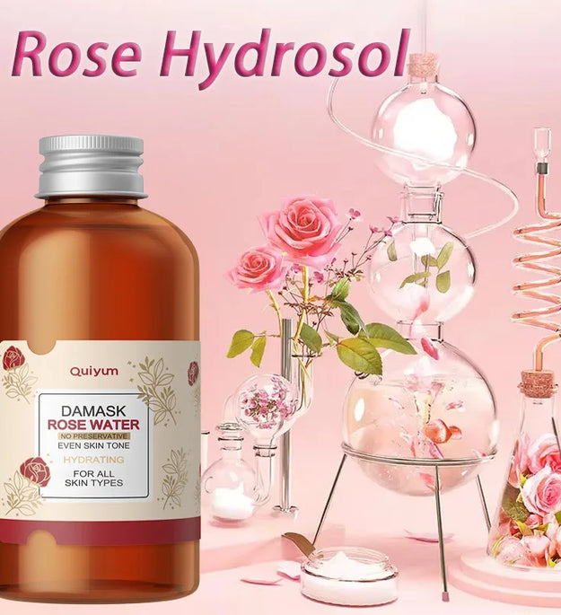 Damask Rose Hydrosol Rose Water Nourishing Skin Improve Dullness Facial Hydrating and Moisturizing Toner Face Serum Skincare