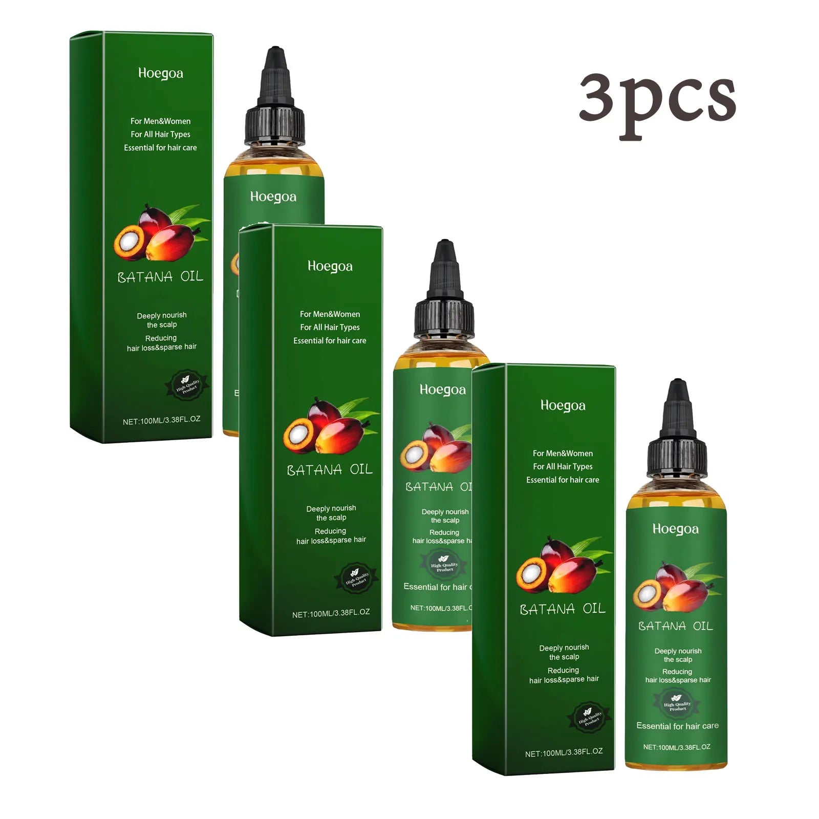 Batana Nourishing Hair Oil Hair Strengthen Repair Split Ends Damage Increase Hair Thickness Smoothness Dense Hair Essential Oil