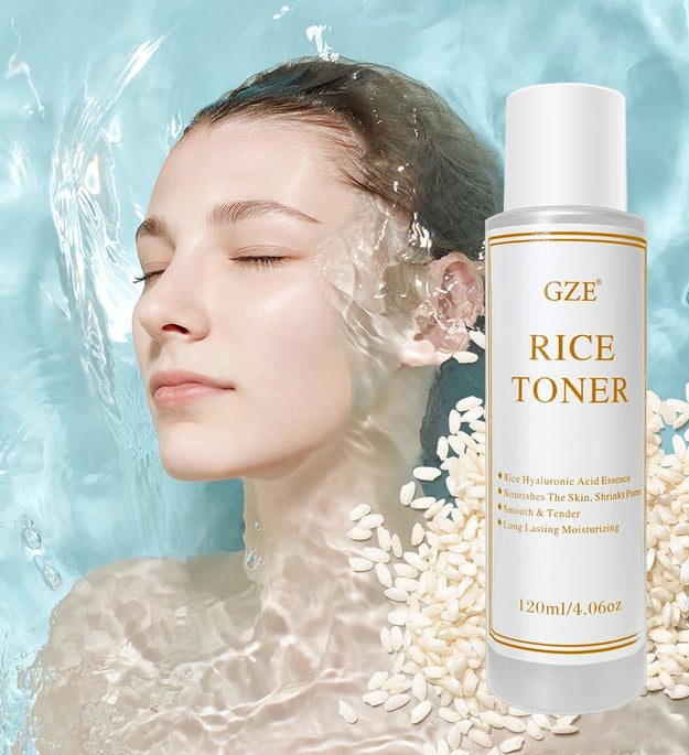 GZE Rice Water Face Toner Essence Moisturizing Toner Nourishing Facial Skin Care Products Rice Toner Skincare Face Anti Aging