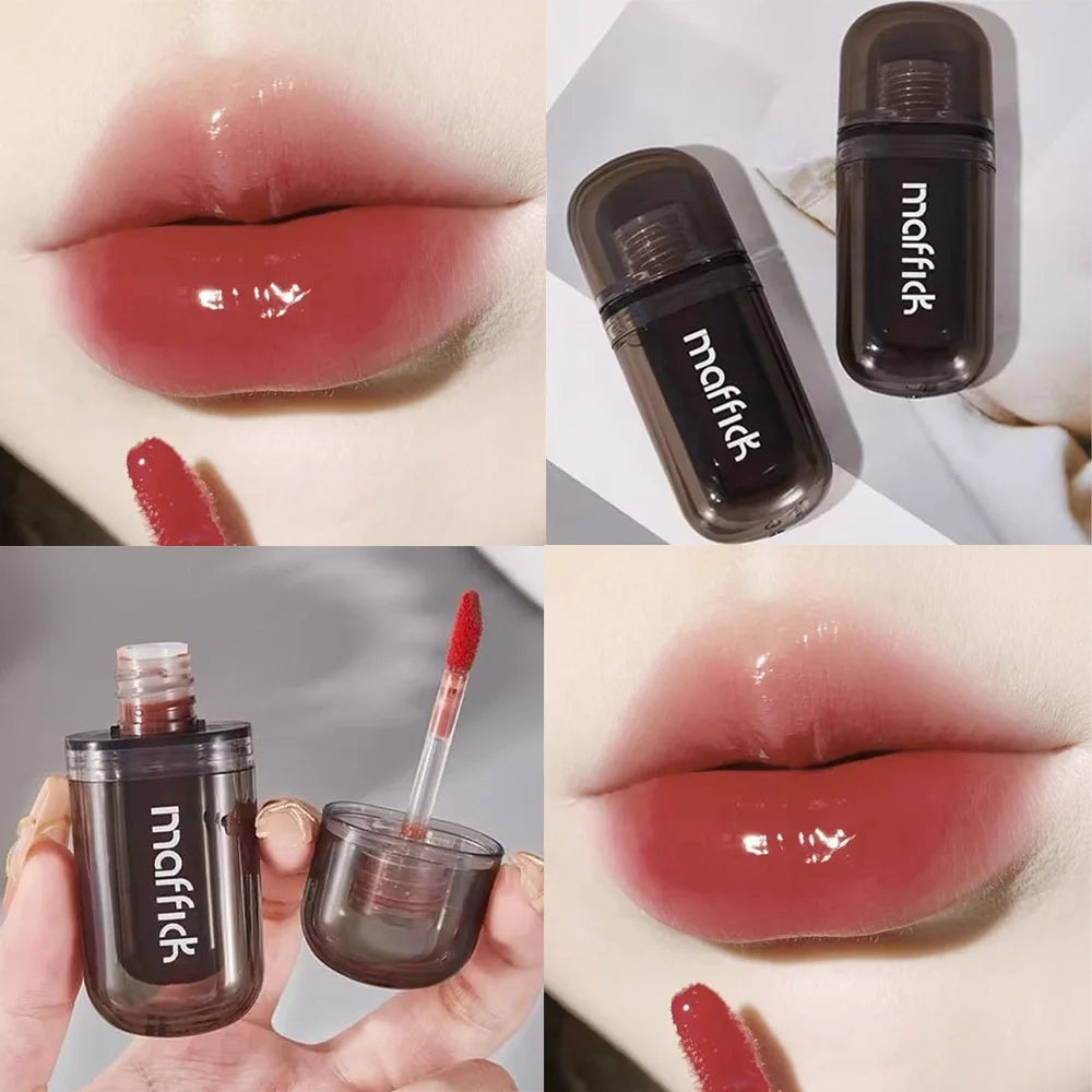 Waterproof  sweat proof  non smudging  small black tube lip gloss  moisturizing  long-lasting lipstick