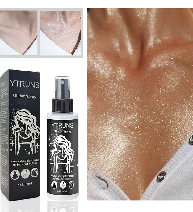 100ml high gloss glitter spray, can be used for body/hair/clothes