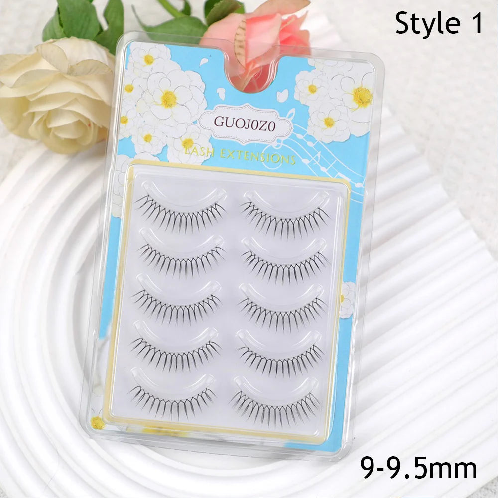 Individual Noglue Fake Eyelashes Artificial Magnetic Idol Lashes Girl Group Eye Nature Lash Extension Cosplay Cosmetics Anime