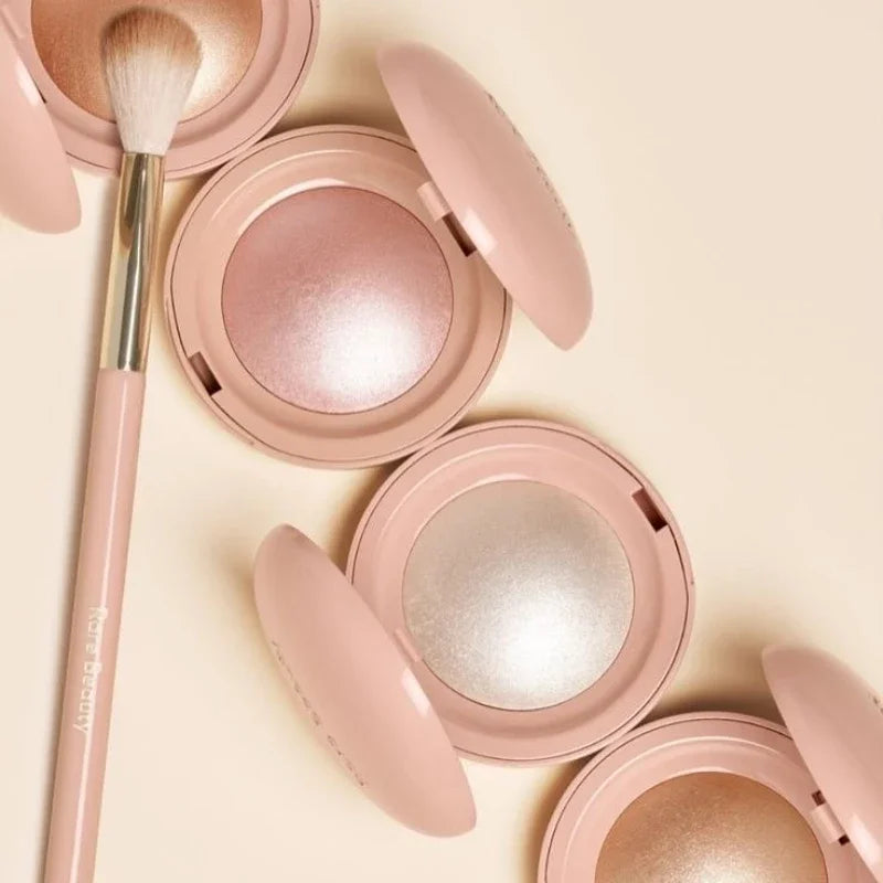 RARE BEAUTY Positive Light Silky Touch Highlighter Palette Illuminator Palette Natural Glow Glitter Shimmer Powder Makeup Mirror