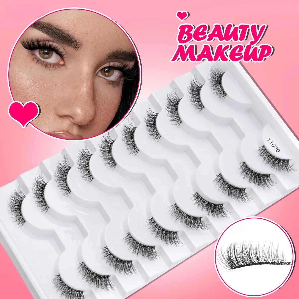 New Half Eyelashes False Lashes 10 Pairs 3D Mink Lashes Natural Eyelash Extension Cat Eye Eyelashes Makeup faux Cils Fox Lash