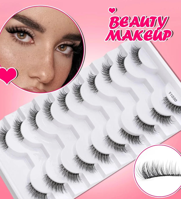 New Half Eyelashes False Lashes 10 Pairs 3D Mink Lashes Natural Eyelash Extension Cat Eye Eyelashes Makeup faux Cils Fox Lash
