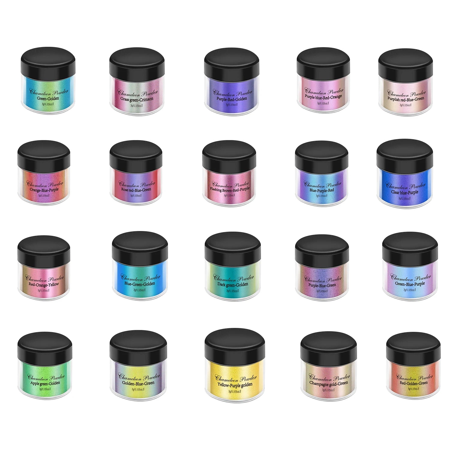 3g Chameleon Mica Powder Color Shift Pigment Powder For Epoxy Resin Painting Soap Making Bath Bombs Candle Making Dyes