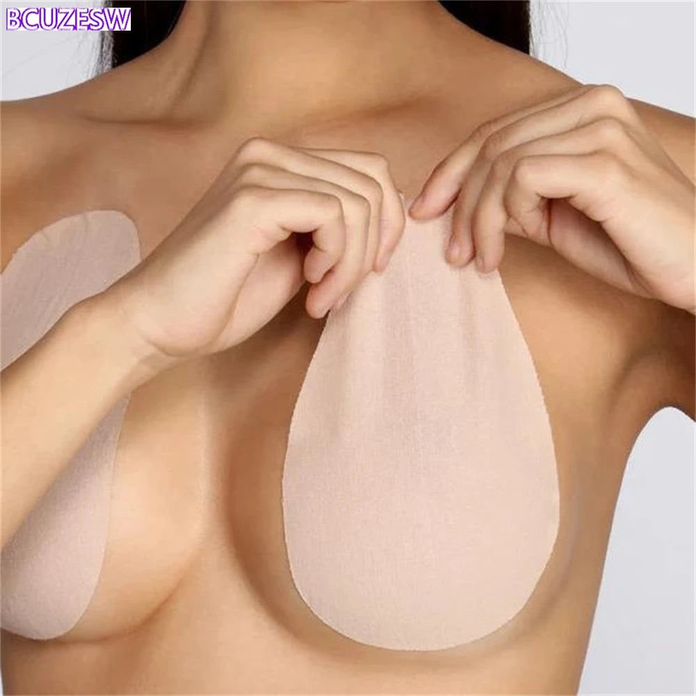 1Pair Breast Lift Tape Nipple Cover Invisible Enhancer Push Up  Bra Tape Chest Lift Adhesive Accessories Seamless Stickers