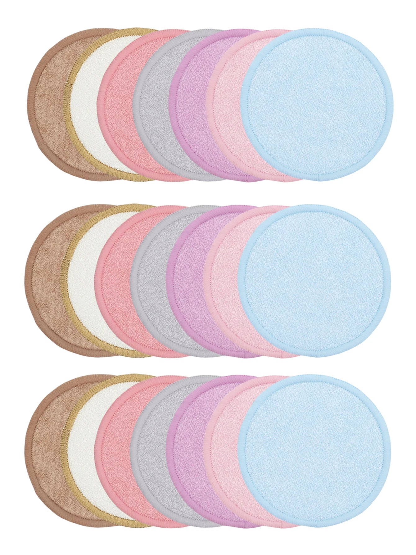 Bamboo Fiber Makeup Remover Pads 7/14/21/28 Pieces, 7-Day Mass Sale Soft Reusable Cotton Makeup Remover Pads for Face Cleanser