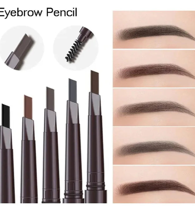 2 in 1 Eyebrow pencil professional Cosmetics makeup for women 5 Colors Waterproof Eyebrow Tattoo brush Long Lasting eyebrow pen