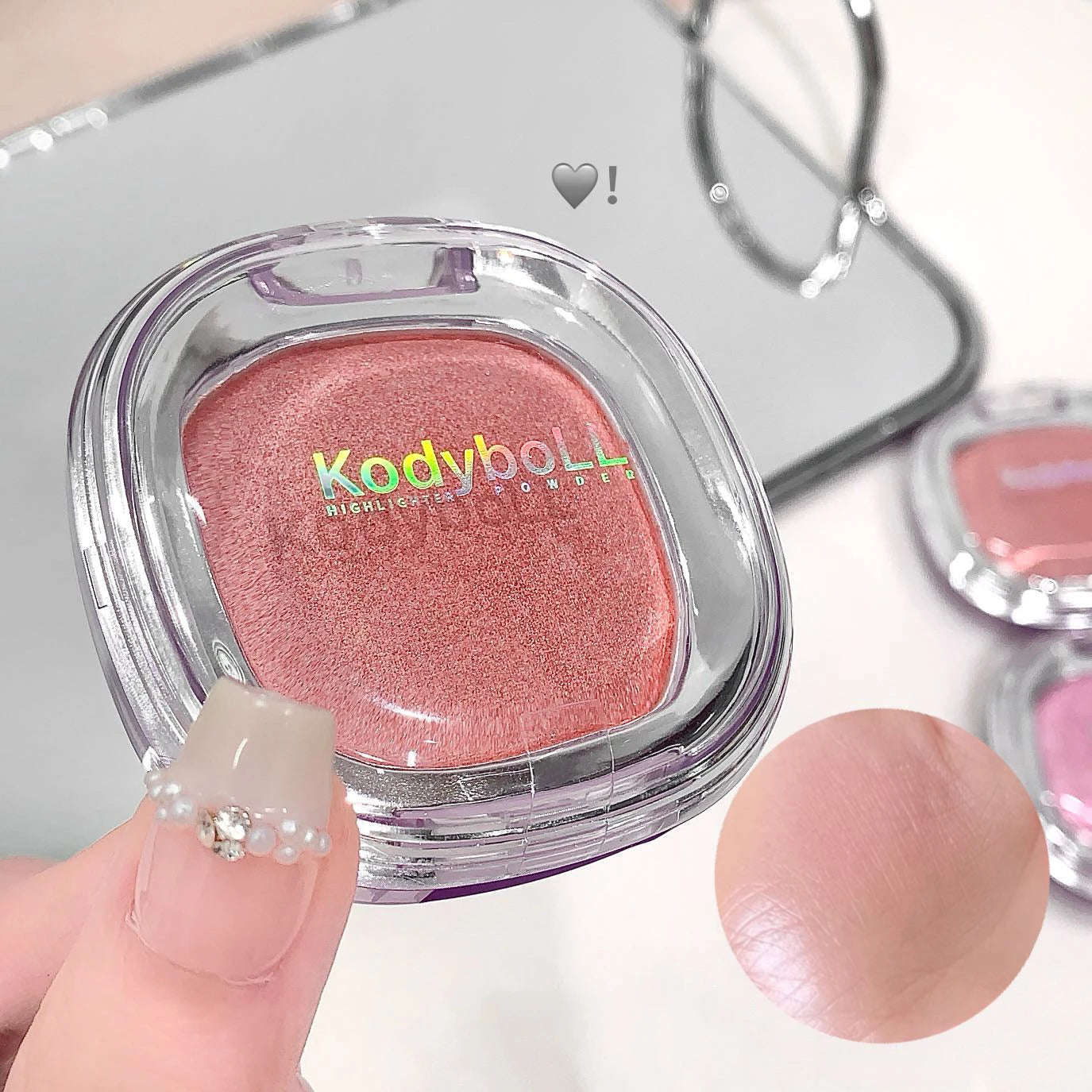 Diamond Highlighter Cream Facial Brightening Shimmer Long-Lasting Contouring Natural Blush Rouge Cream for Face and Eyes Makeup