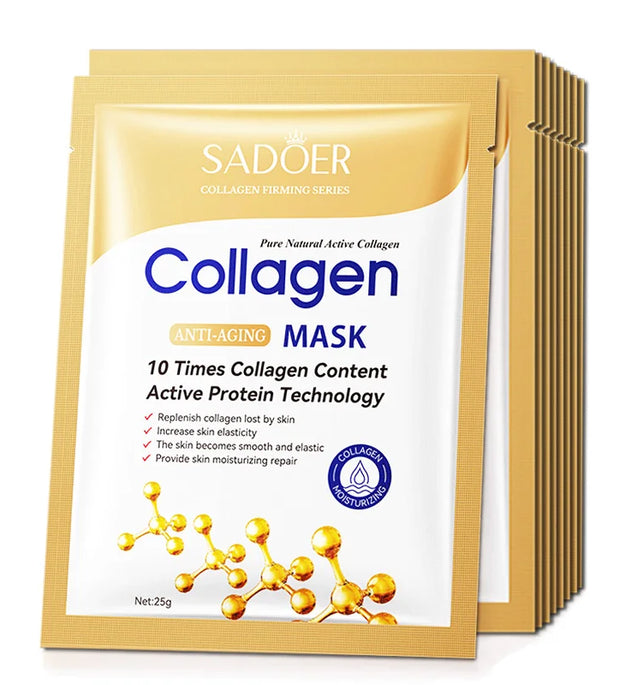 20pcs Hyaluronic Acid Collagen Face Mask skincare Moisturizing Firming Hydrating Facial Masks Sheet Mask Korean Skin Care