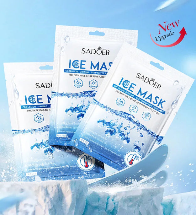 5pcs SADOER Ice Masks for Face Deep Hydrating Moisturizing Brightening Firming Face Mask Sheet Facial Masks Beauty Skin Care