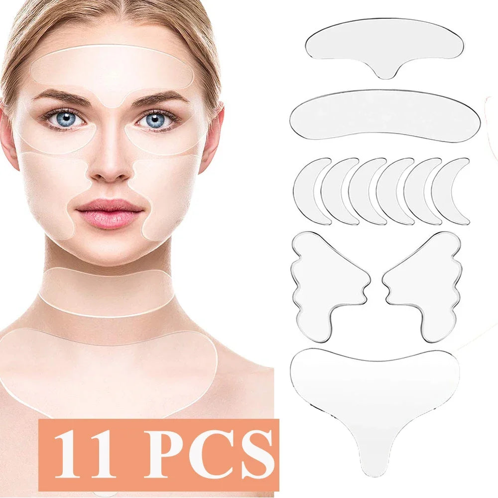 Reusable Silicone Anti-Wrinkle Pad Patch Face Neck Wrinkle Removal Patch Pad Facial Skin Lift Anti Aging Facial Beauty Tools - BlissFully