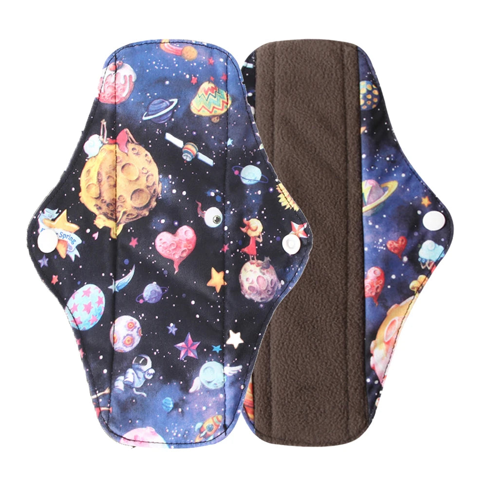 Washable Menstrual Pad Panty Liner Reusable Cloth Sanitary pad Hygienic and Soft Washable Charcoal Menstrual Dropshipping