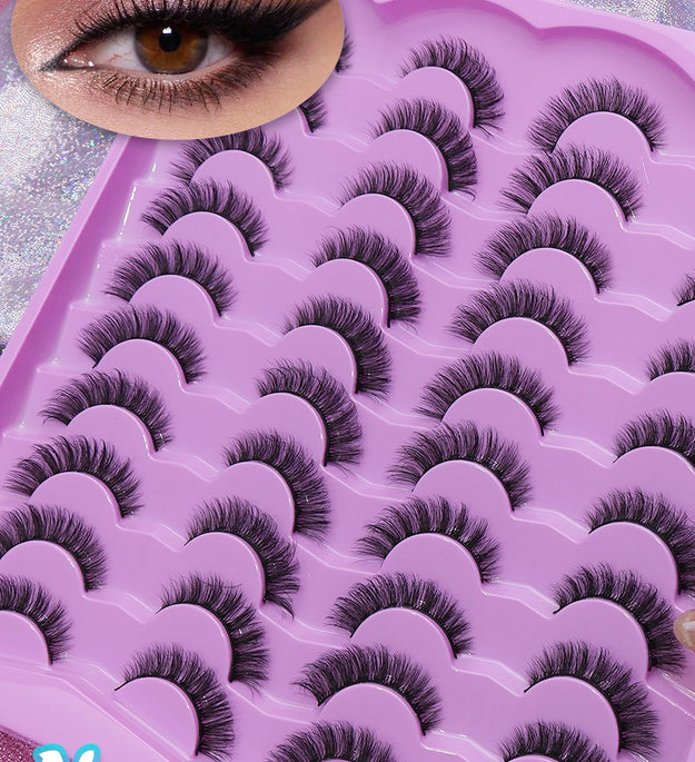20 pairs natural False eyelashes fluffy soft dramatic 3D mink eye black thin and long eyelashes thick False eyelashes extended