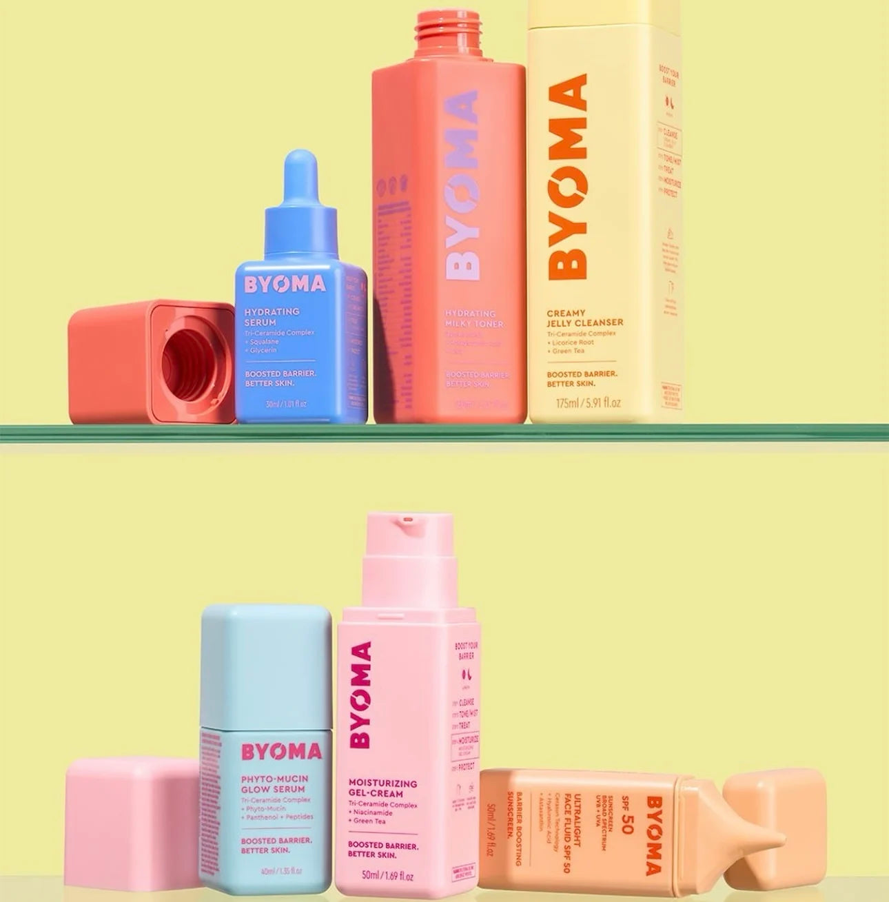 Original Boost Barrier Gentle Better Essence Skincare BYOMA Phyto-Mucin Glow Serum Hydrating Recover Oil Moisturizing Gel-Cream