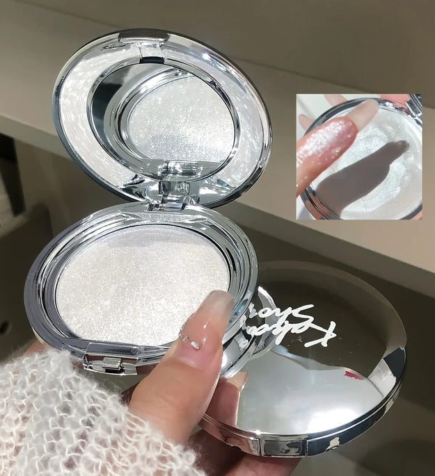 Monochrome Highlighter Cream, Facial Brightening, Diamond Sparkle, Shimmer, Pearlescent Mashed Potato Texture, Long-Lasting, Smudge-Proof, Radiant Glow, Contouring, Creating a 3D Effect, Natural Blush, Multifunctional Rouge C