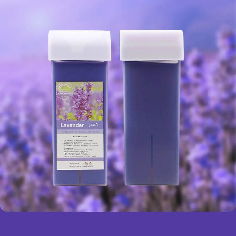 Painless Hair Removal Wax Cartridge Depilatory Wax Warmer Lavender Roll on Wax Wax Roller Refill For Bikini Body Hair Removal