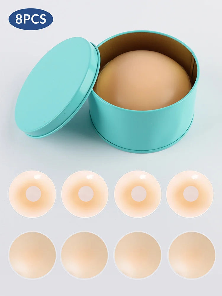 Silicone Nipple Cover Reusable Women Bra Sticker Breast Petal Strapless Lift up Bra Invisible Boob Pads Chest Pasties Intimates