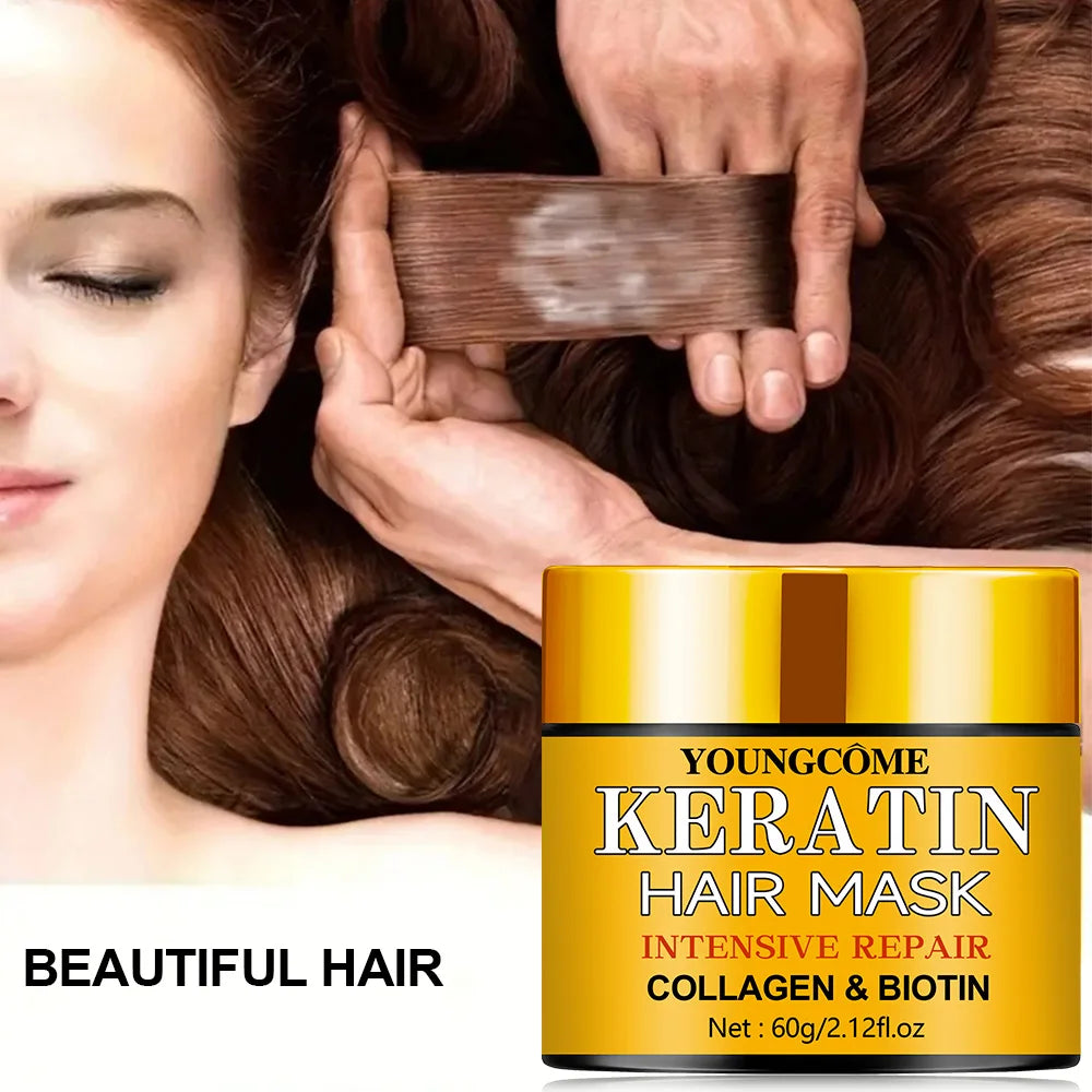 Hair Repairs Hair Mask Essential Oil Nourishing for Dry Damaged Biotin Collagen Keratin Treatment Hairs Conditioner Hair - BlissFully