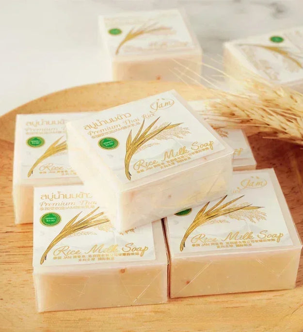 4 Pack JAM Original Rice Milk Soap from Thailand Handmade K-Brother Goat Milk Soap for Dropsshipping