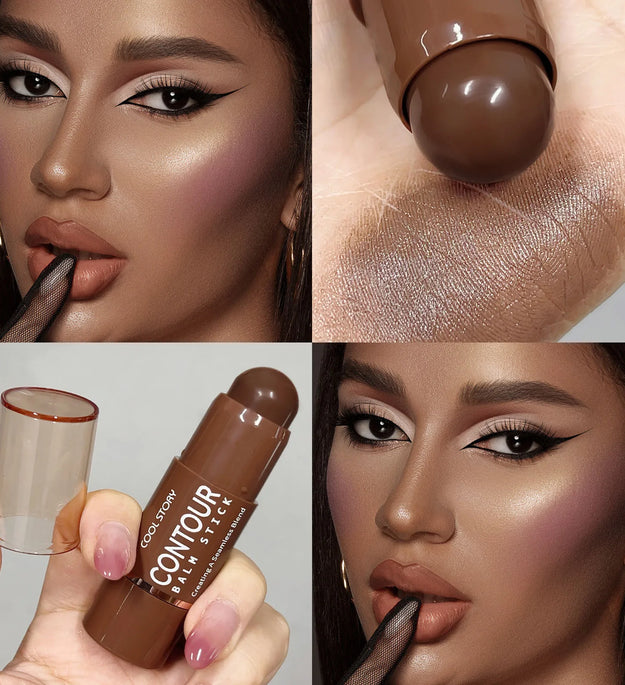 Face Contour Bronzer Stick Face Brighten Highlighter Bar Shimmer Highlighter Blush Stick Nose Shadow Pen Makeup Tool Cosmetics