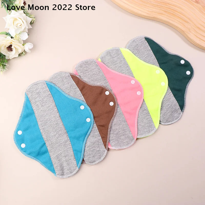 【LM】Thin Cloth Pads Soft Cotton Washable Feminine Panty Liners Sanitary Pads Napkin Daily Reusable Menstrual Hygiene Pads