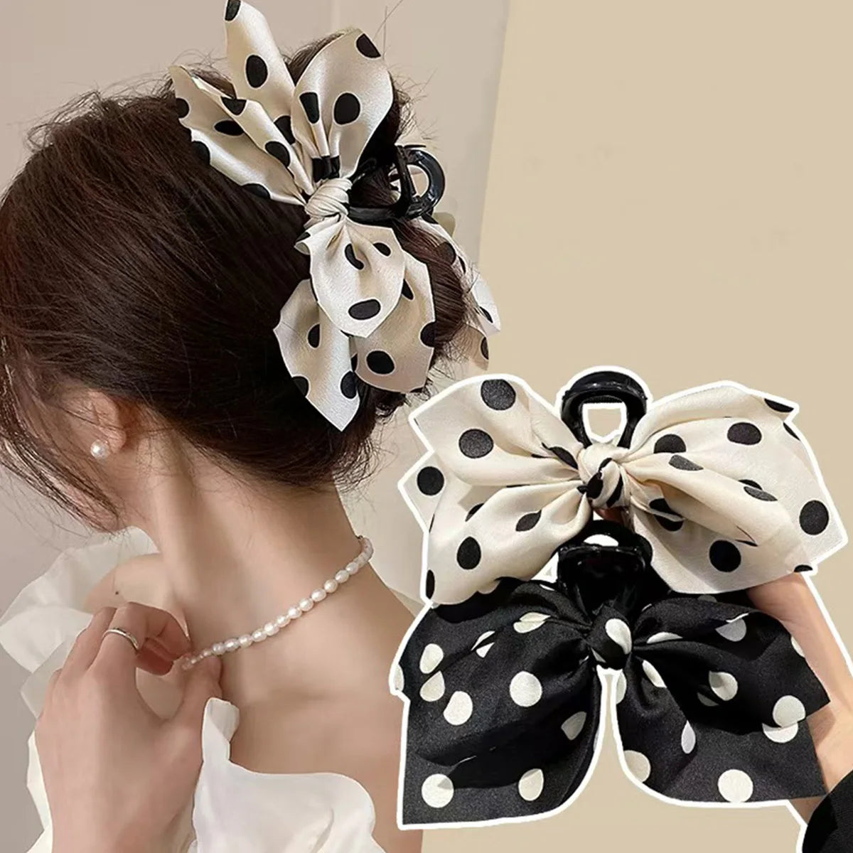 1pc new double-sided cashew flower love grabbing clip butterfly knot hair clip summer vacation shark clip fashion - BlissFully