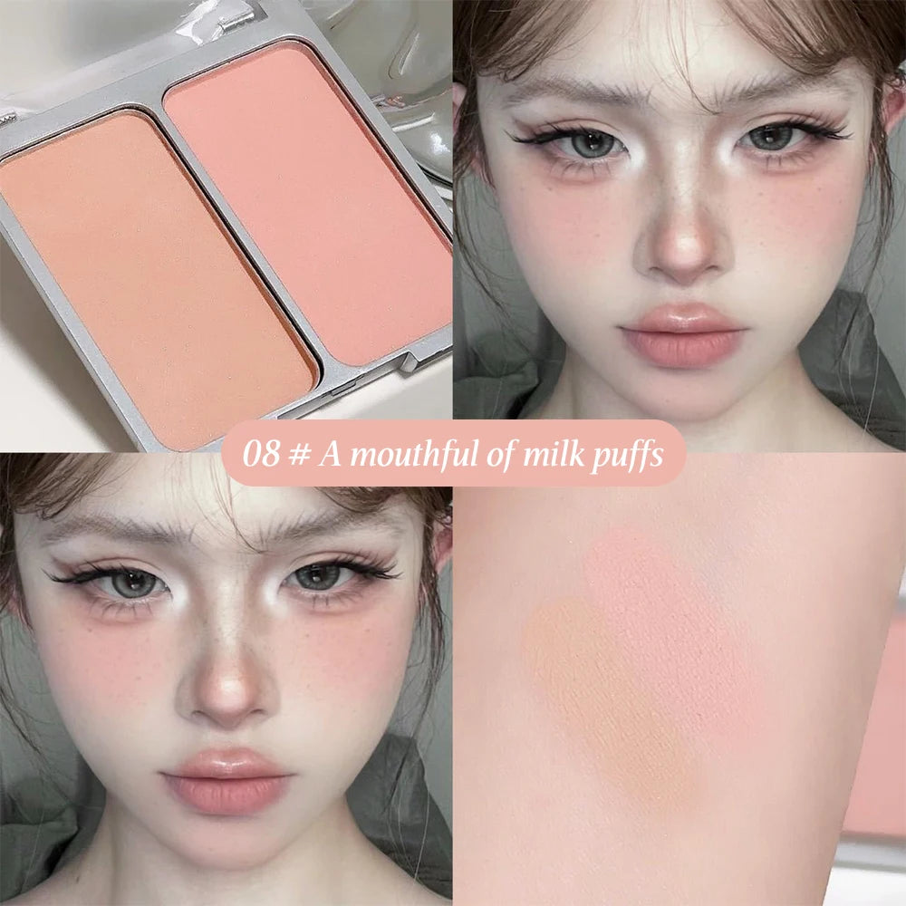 SWEETMINT Two-color Blush Matte Brightening Low Saturation Shrinking And Expanding Natural Two-in-one Blush