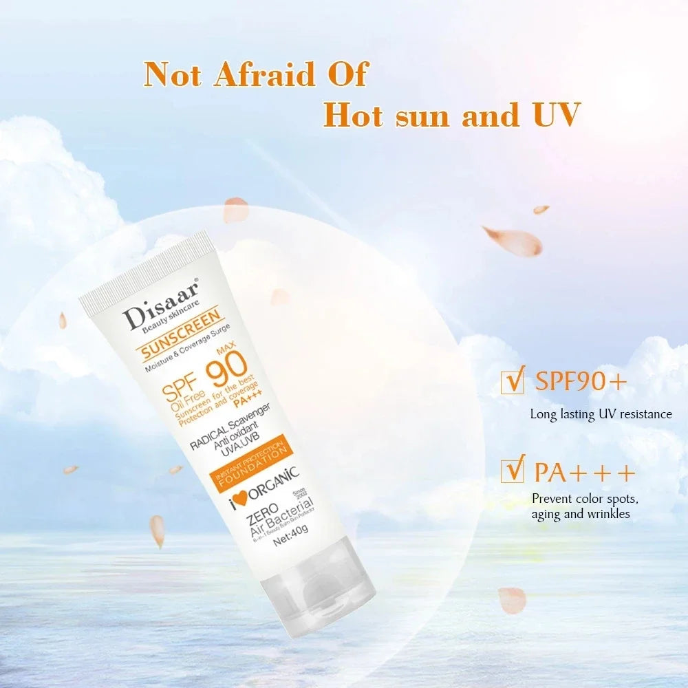 Facial Body Sunscreen Whitening Sun Cream SPF 90 Moisturizing Anti-Aging Oil-control Dust Oil Control Reduce Melanin Skin Care