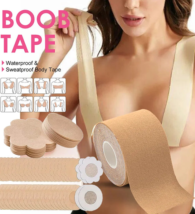 5M Nipple Tape Bras Push Up Bralette Adhesive Nipple Breast Lift Tape Reusable Breathable Boom Tape Chest Patch Bra Accessories