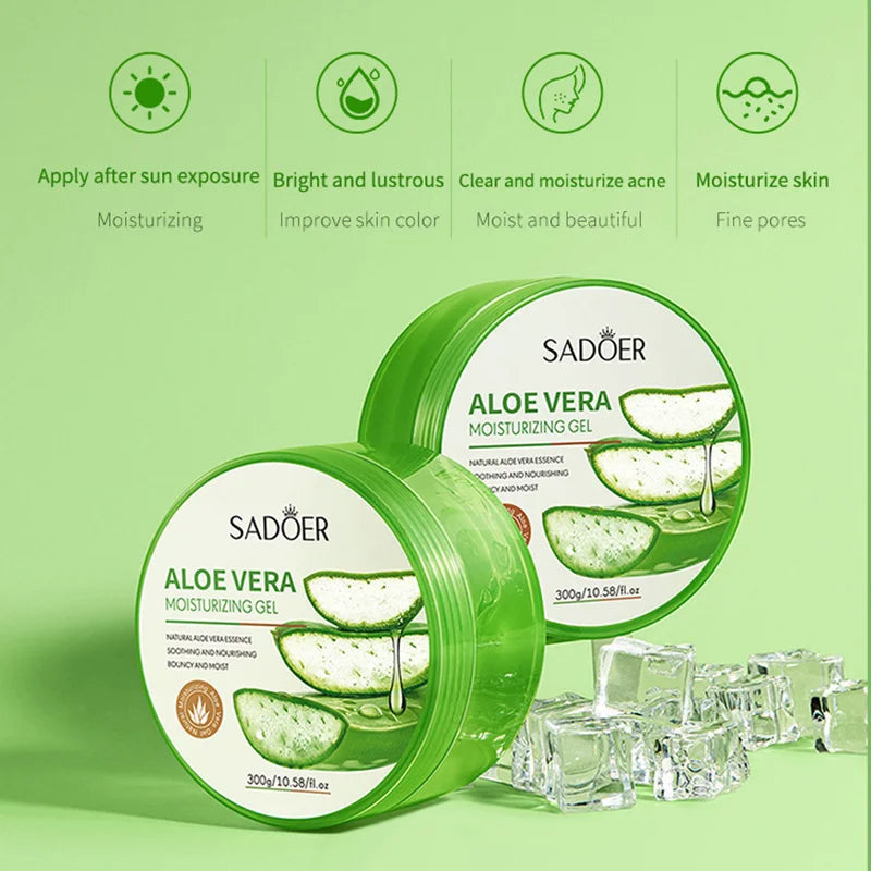 300g SADOER Aloe Vera Gel Creams Moisturizing Brightening Nourishing Firming Hydrating Face Cream Facial Skin Care Products