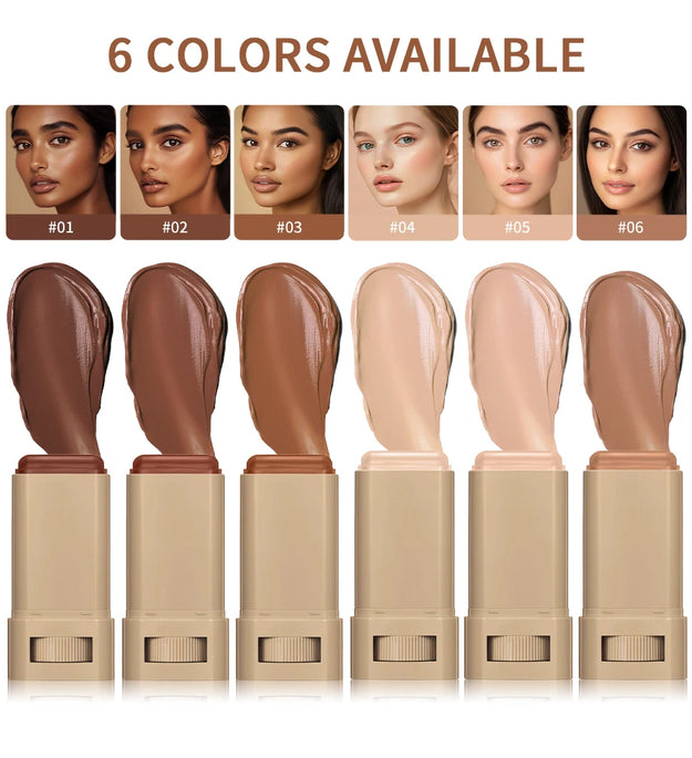 Skin Tint Stick Waterproof Nourishing Solid Tinted Serum Foundation Skin Tint Balm Face Tinted Face Contour Stick Makeup - BlissFully