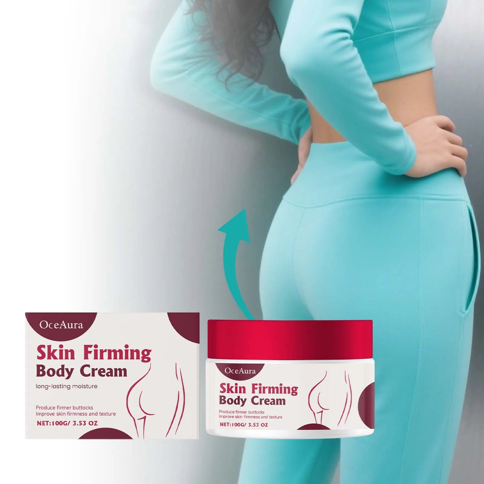 Butt Firming Cream with Collagen and Centella Asiatica for Lifted Shapely Glutes Tightening Body for Cellulite Reduction Smooth