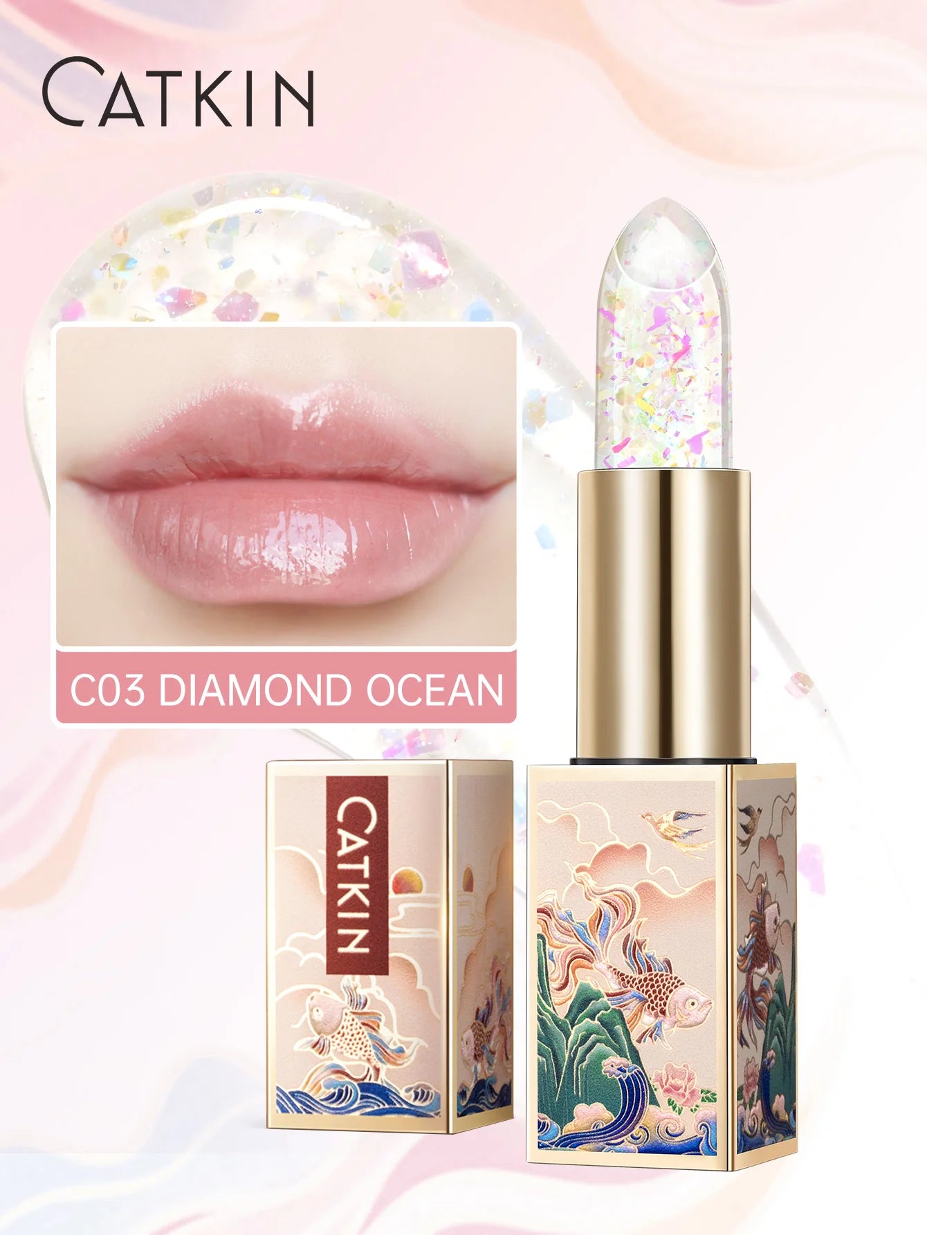 CATKIN SPARKLING LIP BALM MOONLIGHT COLOR-CHANGING LIP STICK - NEW SERIES