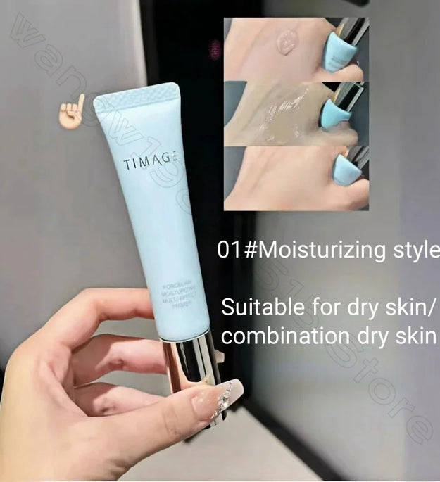 TIMAGE Makeup Primer Isolates Invisible Pores and Brightens Skin Complexion Cream Moisturizing Primer Does Not Take Off Makeup