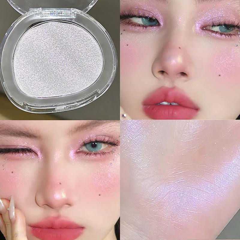 6 Colors Rose Diamond Highlighter Powder Palette Glitter Brighten Gloss Makeup Ultra-concentrated Glitter Face Contour Cosmetics