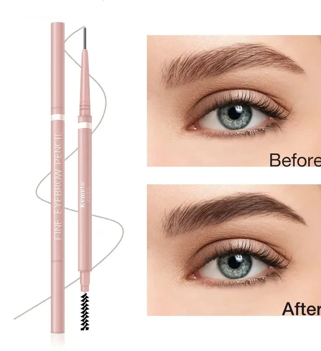 1PC Waterproof Double-Ended Eyebrow Pencil 1.5mm Ultra Fine Eyebrow Pencil Sweat-proof Long Lasting Professional Eye Makeup