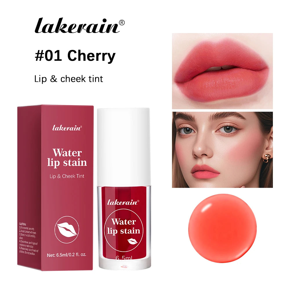 Fruity Water Lip Tint Gloss 4 Color Moisturizing Lip Glaze Long Lasting Lip Ink Face Lip Dual Purpose Liquid Lipstick Cosmetic M