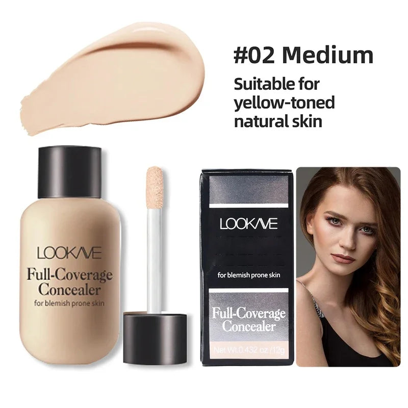Waterproof Liquid Concealer Foundation Cream Lasting Full Coverage Acne Spot Dark Circles Concealer Cream Face Makeup Cosmetic